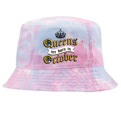 Queens Are Born In October Tie-Dyed Bucket Hat