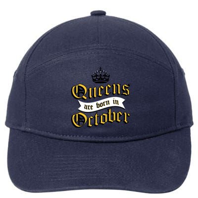 Queens Are Born In October 7-Panel Snapback Hat