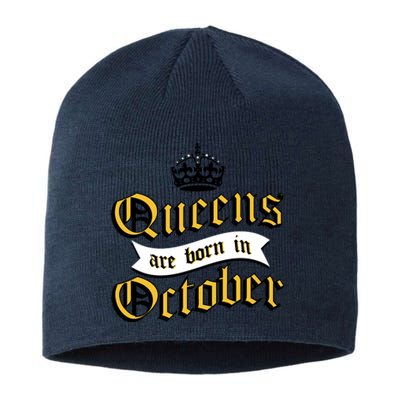 Queens Are Born In October Sustainable Beanie