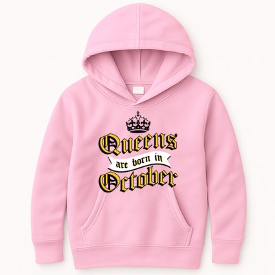 Queens Are Born In October Kids Hoodie