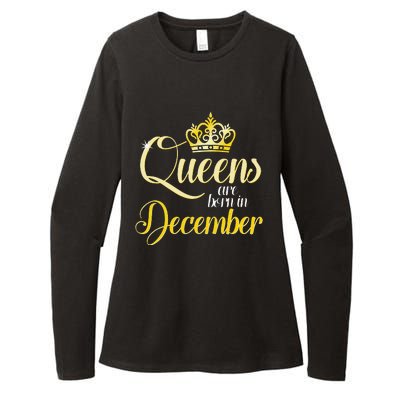 Queens Are Born In December Birthday Wo Month Gift Womens CVC Long Sleeve Shirt