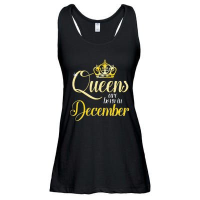 Queens Are Born In December Birthday Wo Month Gift Ladies Essential Flowy Tank