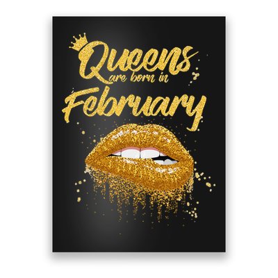 Queens Are Born In February Birthday for Black Wo Poster