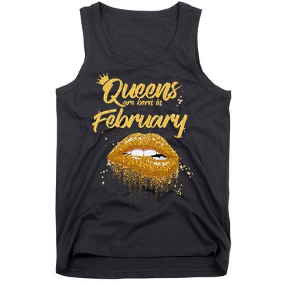 Queens Are Born In February Birthday for Black Wo Tank Top