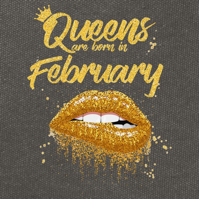 Queens Are Born In February Birthday for Black Wo Cotton Canvas Backpack