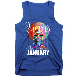 Queens Are Born In January Birthday Gift Funny Gift Tank Top