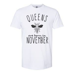 Queens Are Born In November Softstyle CVC T-Shirt