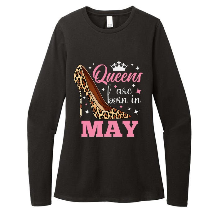 Queens are Born in May Funny May Birthday Womens CVC Long Sleeve Shirt