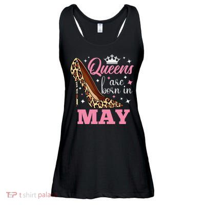 Queens are Born in May Funny May Birthday Ladies Essential Flowy Tank