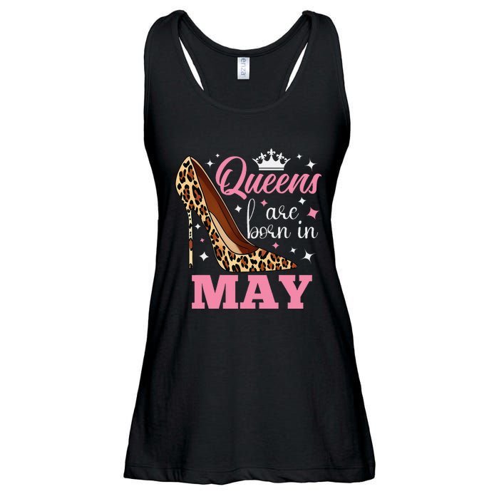 Queens are Born in May Funny May Birthday Ladies Essential Flowy Tank