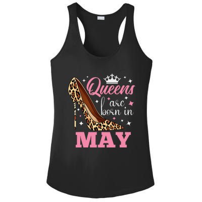 Queens are Born in May Funny May Birthday Ladies PosiCharge Competitor Racerback Tank