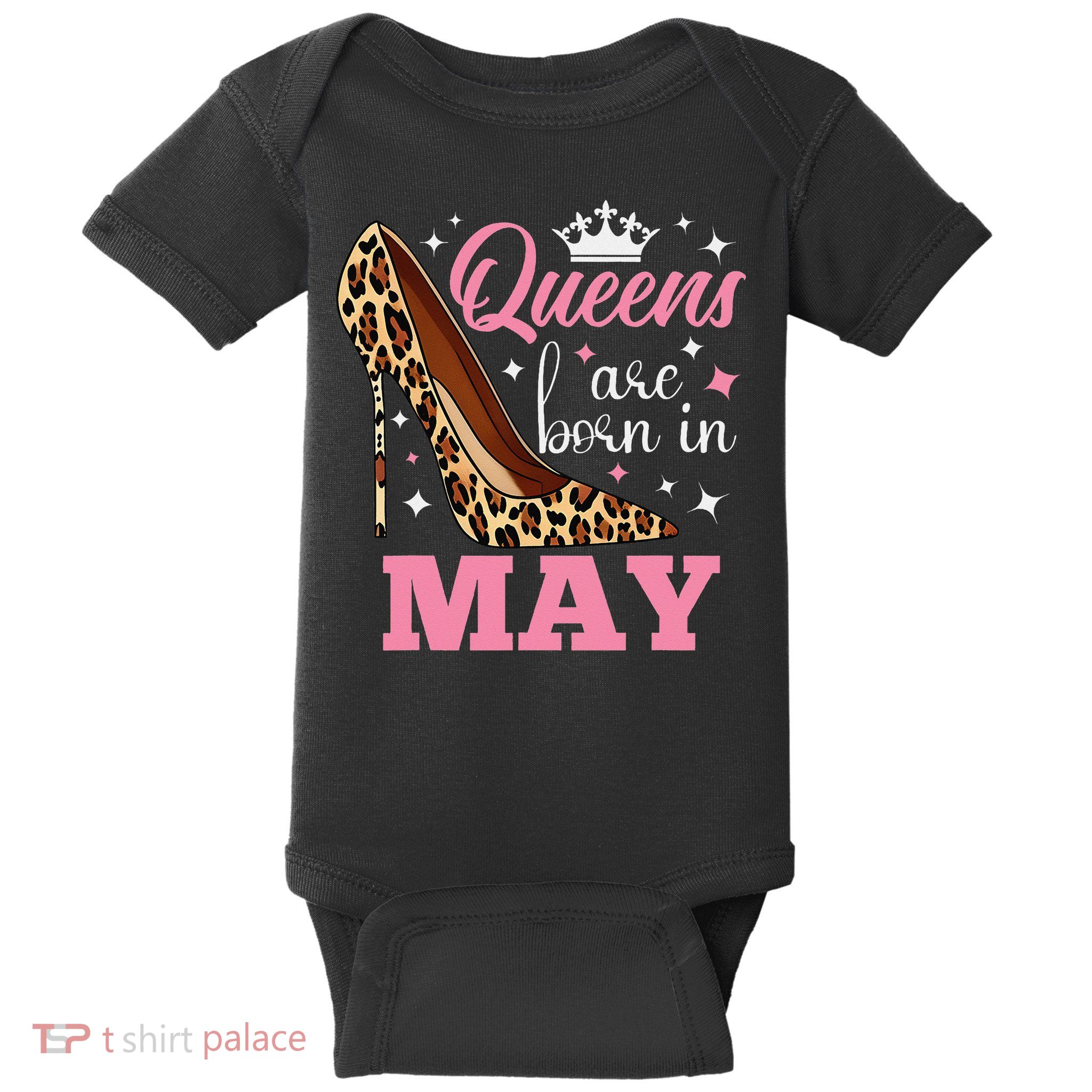 Queens are Born in May Funny May Birthday Baby Bodysuit
