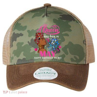 Queens Are Born In May Gift Funny May Birthday wo Legacy Tie Dye Trucker Hat