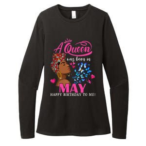 Queens Are Born In May Gift Funny May Birthday wo Womens CVC Long Sleeve Shirt