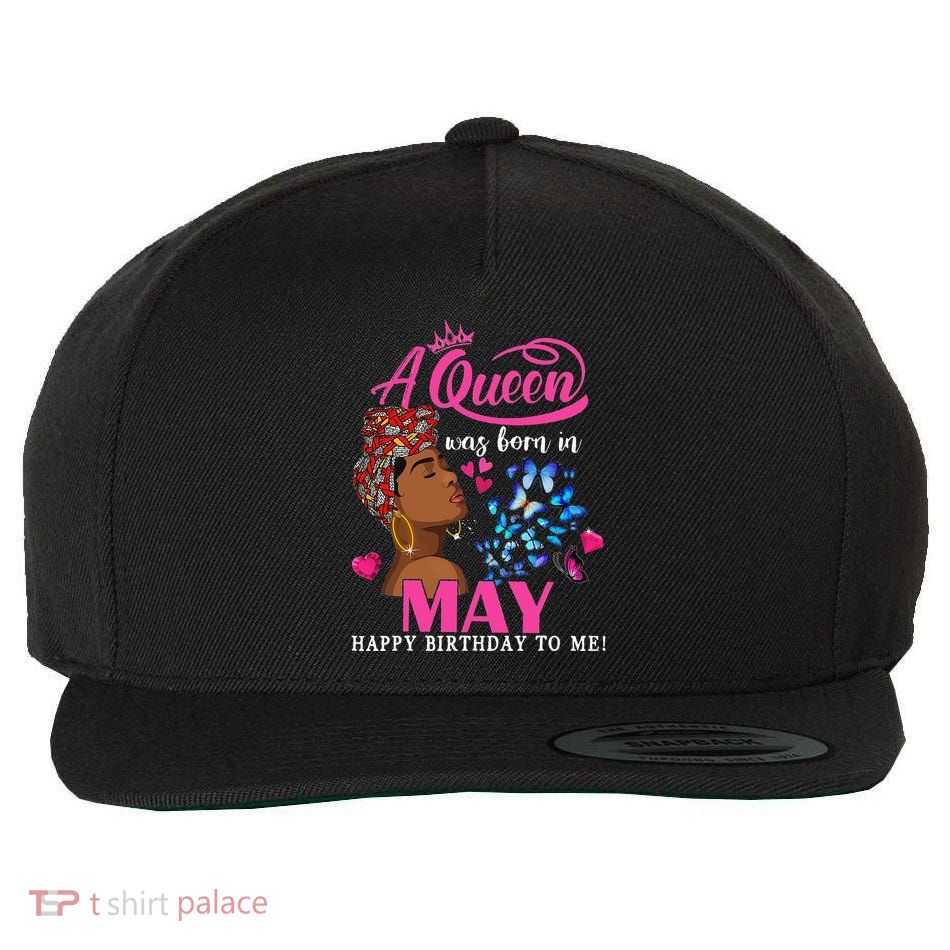 Queens Are Born In May Gift Funny May Birthday wo Wool Snapback Cap