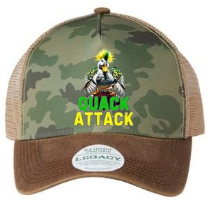 Quack Attack By Angry White Green And Yellow Duck Legacy Tie Dye Trucker Hat