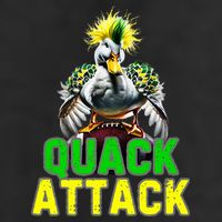 Quack Attack By Angry White Green And Yellow Duck Cool Comfort Performance Bucket Hat