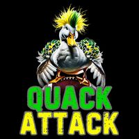 Quack Attack By Angry White Green And Yellow Duck Bucket Hat