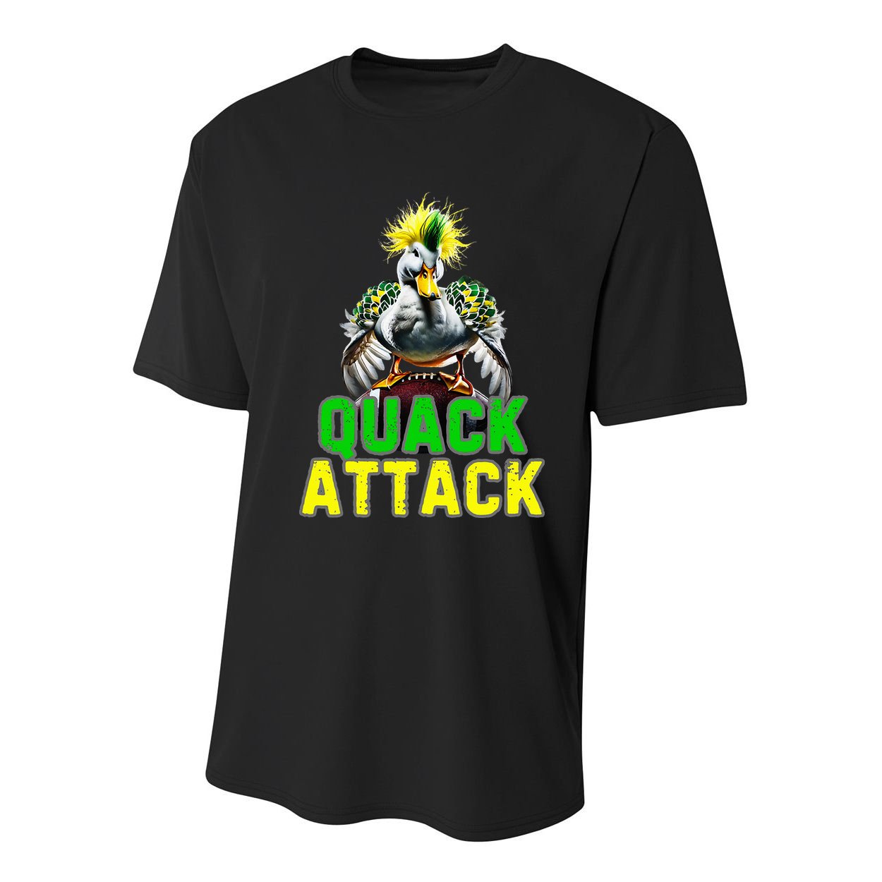 Quack Attack By Angry White Green And Yellow Duck Youth Performance Sprint T-Shirt