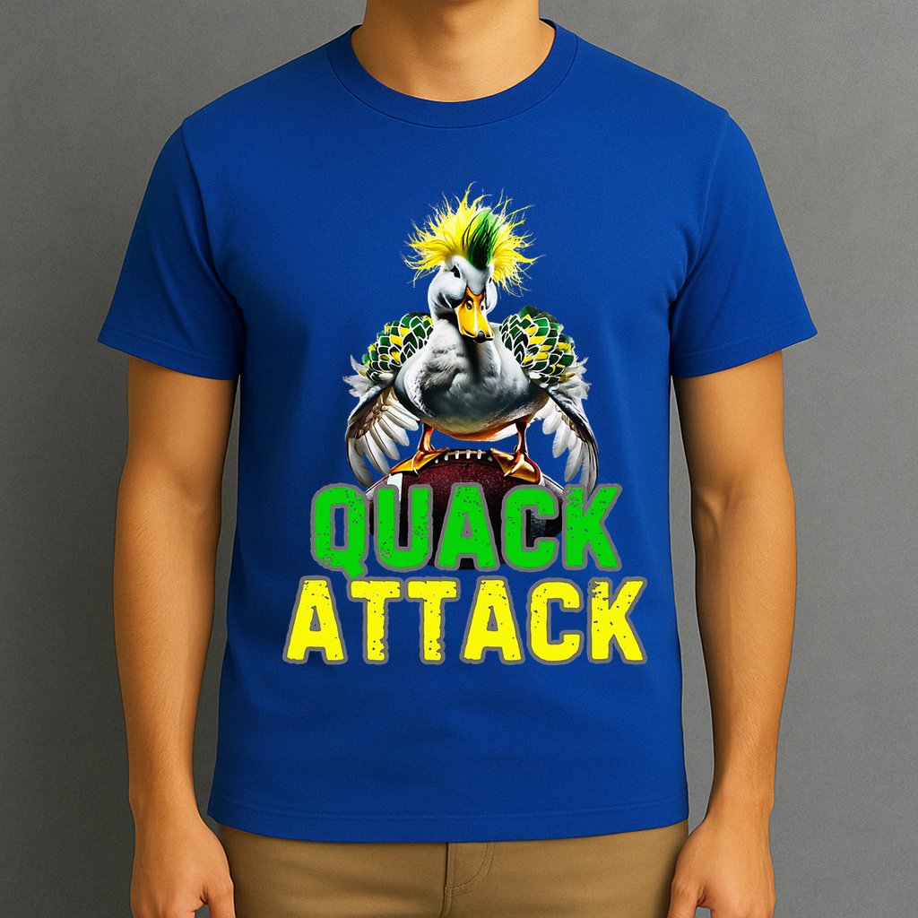 Quack Attack By Angry White Green And Yellow Duck T-Shirt