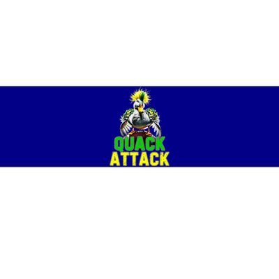 Quack Attack By Angry White Green And Yellow Duck Bumper Sticker