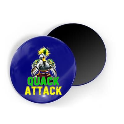 Quack Attack By Angry White Green And Yellow Duck Magnet