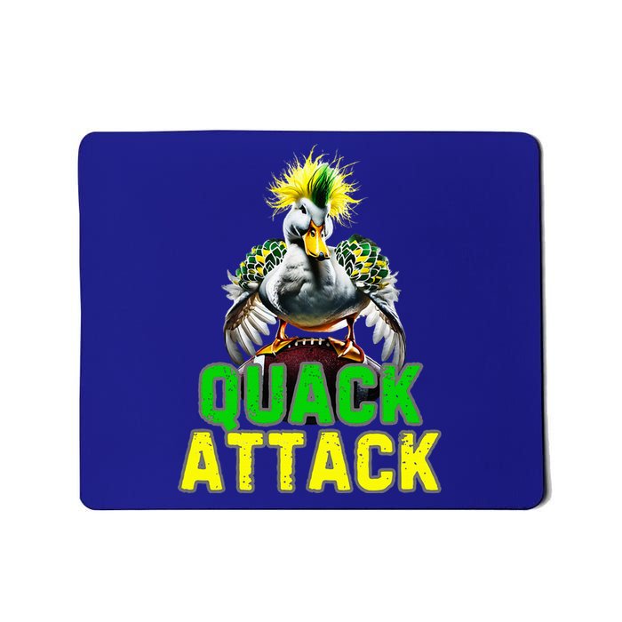 Quack Attack By Angry White Green And Yellow Duck Mousepad