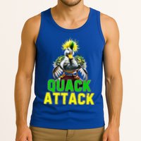 Quack Attack By Angry White Green And Yellow Duck Tank Top
