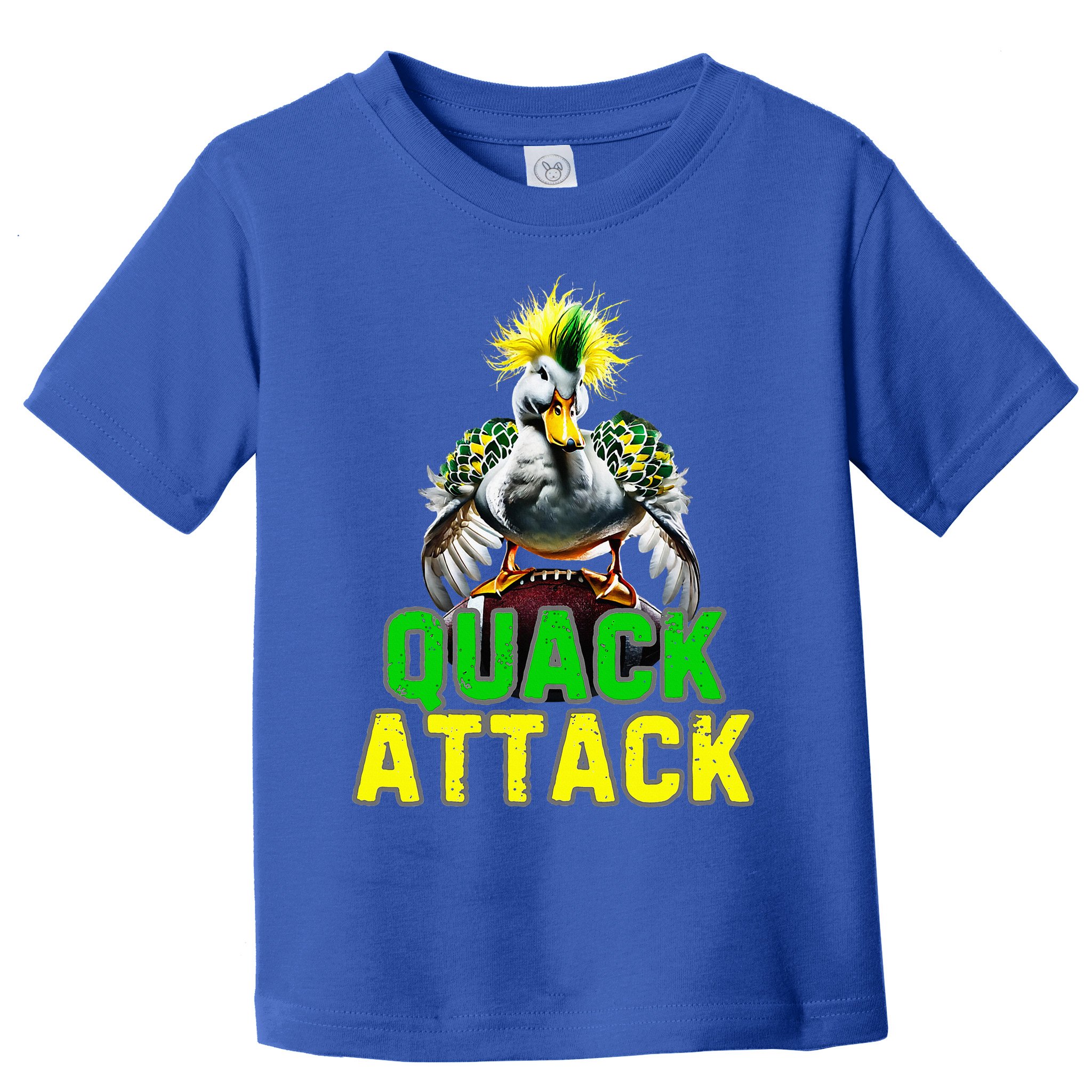 Quack Attack By Angry White Green And Yellow Duck Toddler T-Shirt