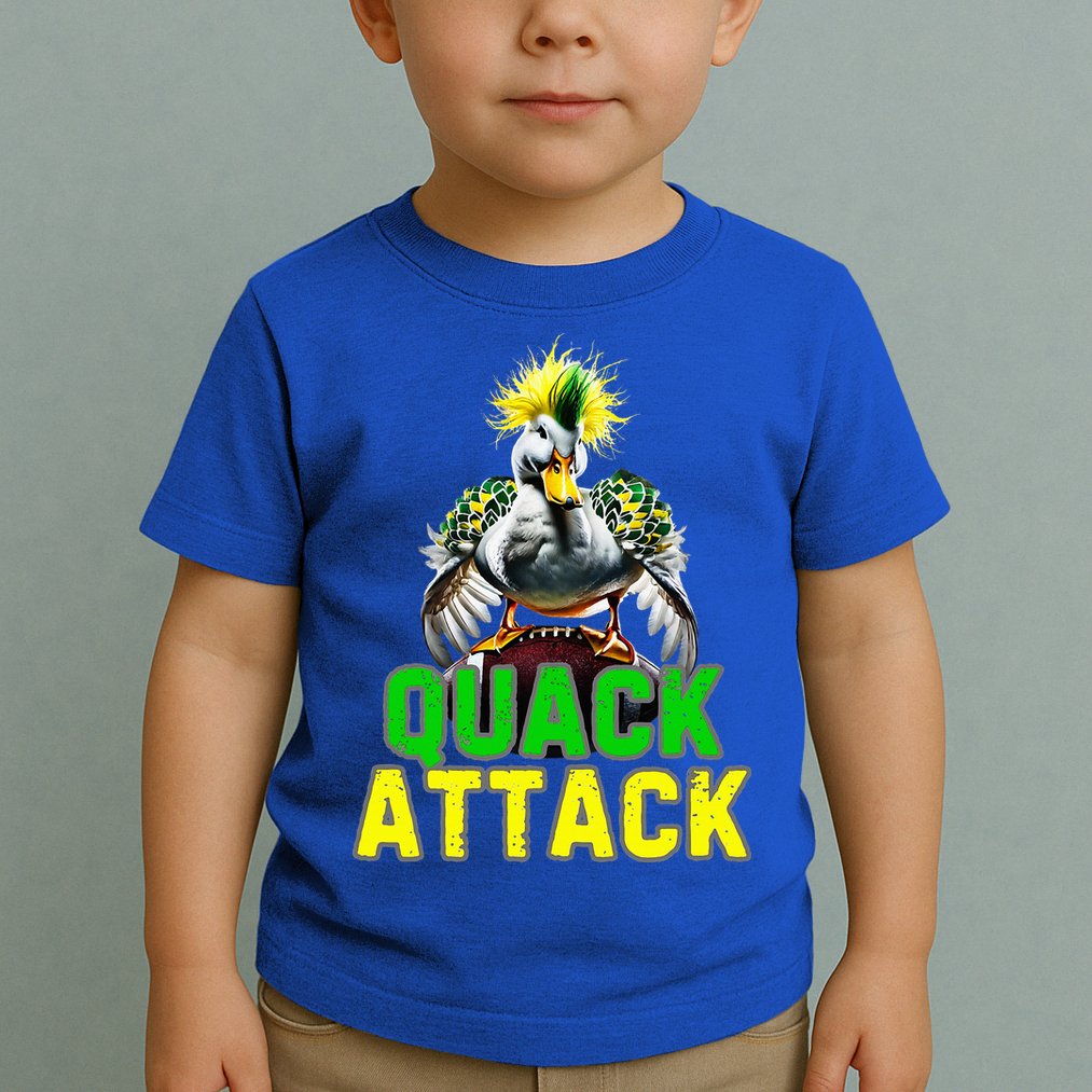 Quack Attack By Angry White Green And Yellow Duck Toddler T-Shirt