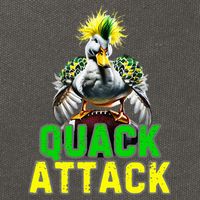 Quack Attack By Angry White Green And Yellow Duck Cotton Canvas Backpack