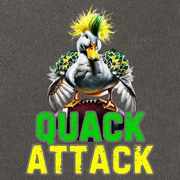 Quack Attack By Angry White Green And Yellow Duck Cotton Canvas Backpack