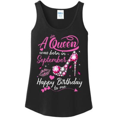 Queens Are Born In September Gift September Birthday Ladies Essential Tank