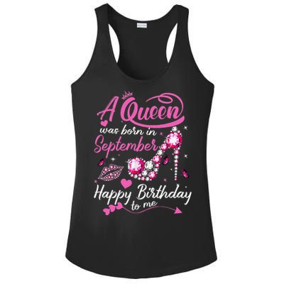 Queens Are Born In September Gift September Birthday Ladies PosiCharge Competitor Racerback Tank