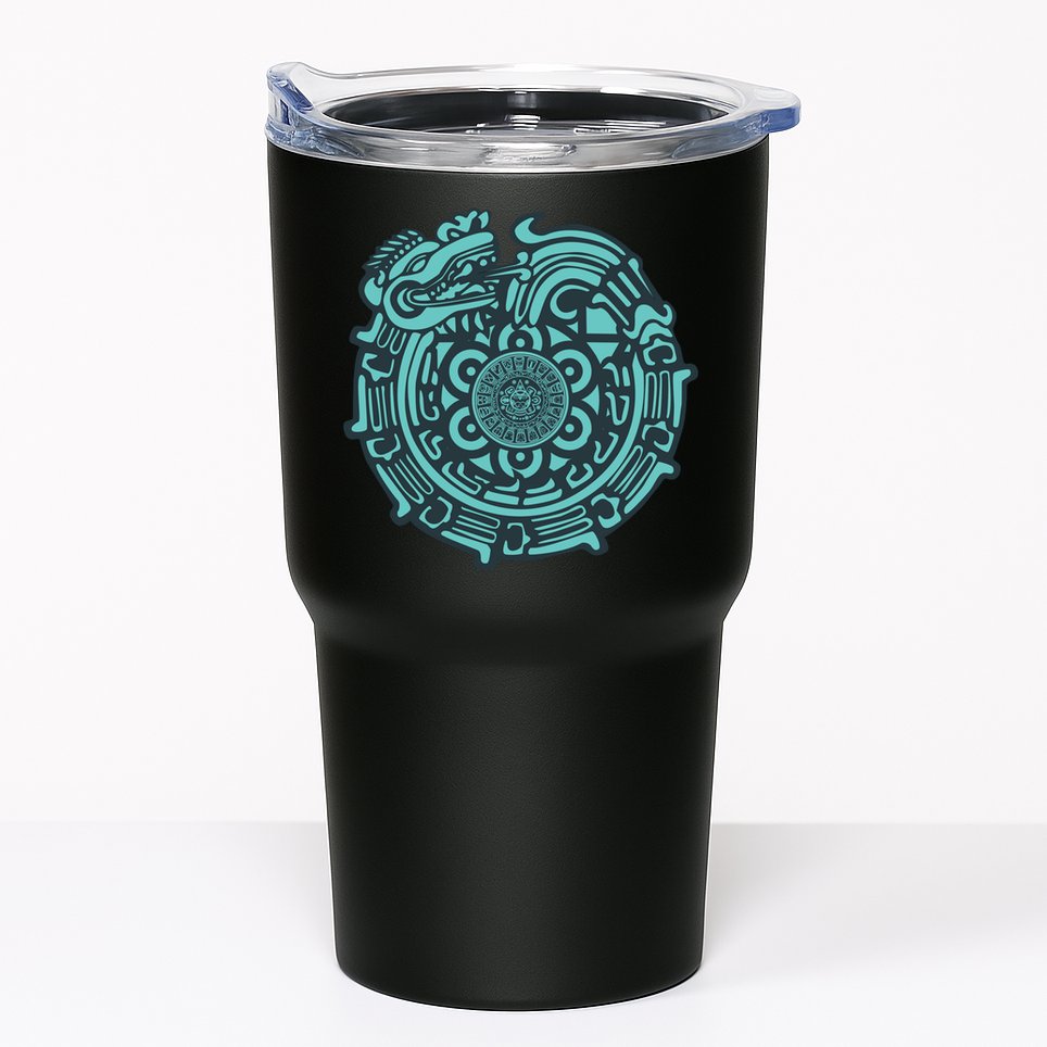 Quetzalcoatl Aztec Dragon God Tumbler
