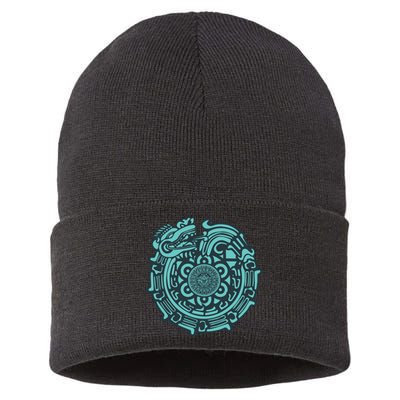 Quetzalcoatl Aztec Dragon God Sustainable Knit Beanie