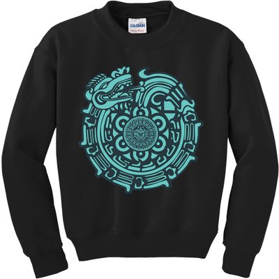 Quetzalcoatl Aztec Dragon God Kids Sweatshirt