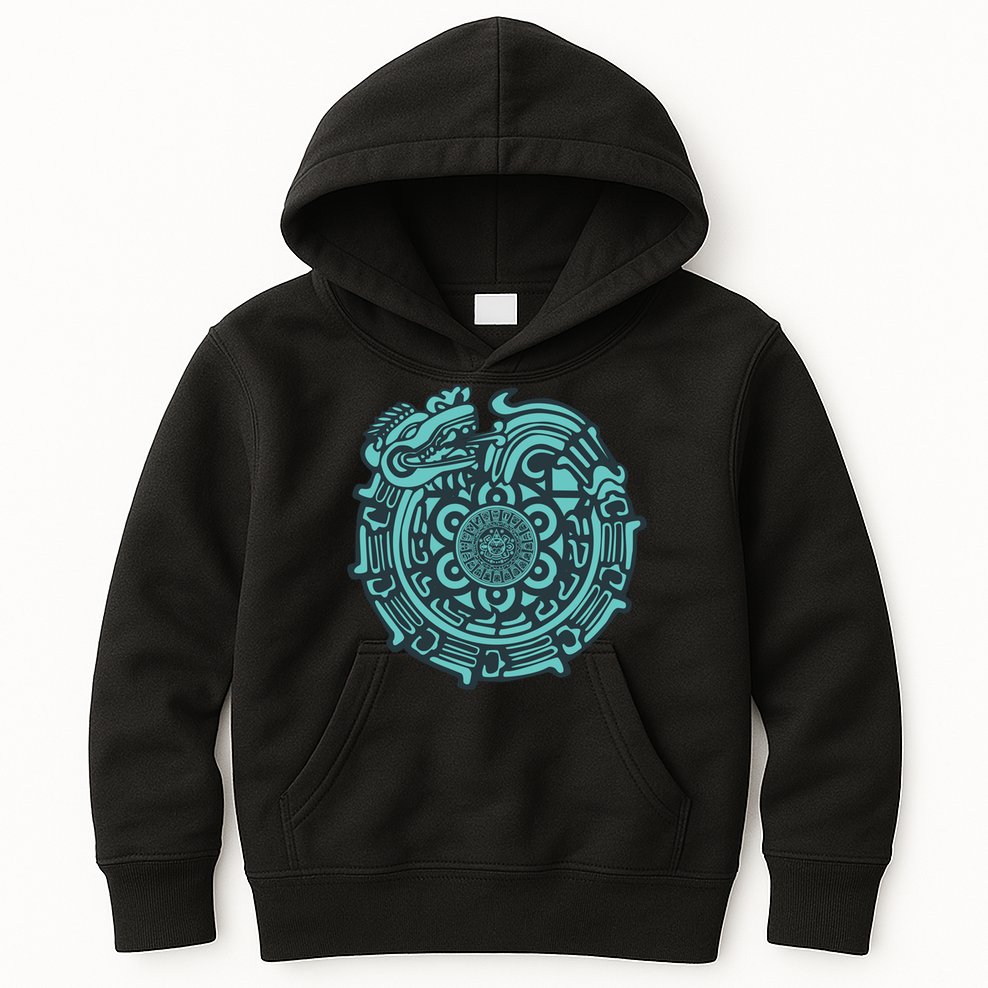 Quetzalcoatl Aztec Dragon God Kids Hoodie