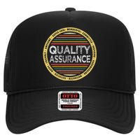 Quality Assurance Funny Profession Birthday High Crown Mesh Back Trucker Hat