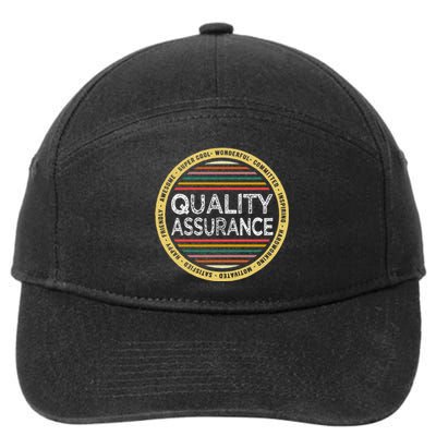 Quality Assurance Funny Profession Birthday 7-Panel Snapback Hat