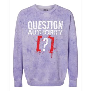 Question Authority Free Speech Political Activism Freedom  Colorblast Crewneck Sweatshirt