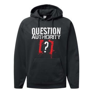 Question Authority Free Speech Political Activism Freedom  Performance Fleece Hoodie