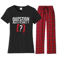 Question Authority Free Speech Political Activism Freedom  Women's Flannel Pajama Set