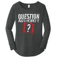 Question Authority Free Speech Political Activism Freedom  Women's Perfect Tri Tunic Long Sleeve Shirt