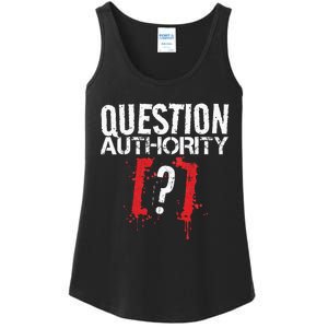 Question Authority Free Speech Political Activism Freedom  Ladies Essential Tank