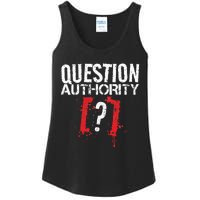 Question Authority Free Speech Political Activism Freedom  Ladies Essential Tank