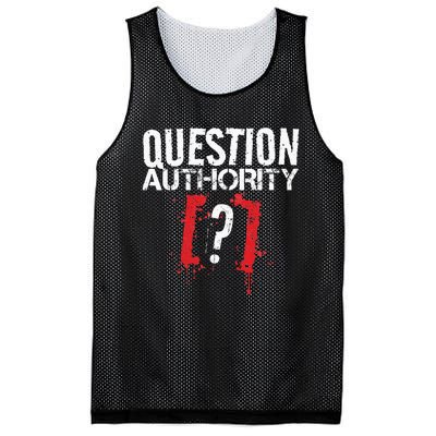 Question Authority Free Speech Political Activism Freedom  Mesh Reversible Basketball Jersey Tank