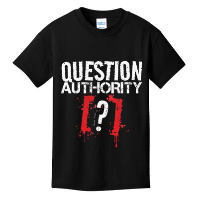 Question Authority Free Speech Political Activism Freedom  Kids T-Shirt