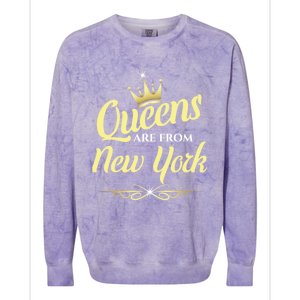 Queens Are From New York Colorblast Crewneck Sweatshirt