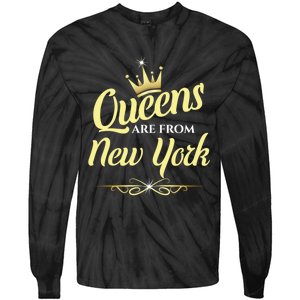 Queens Are From New York Tie-Dye Long Sleeve Shirt